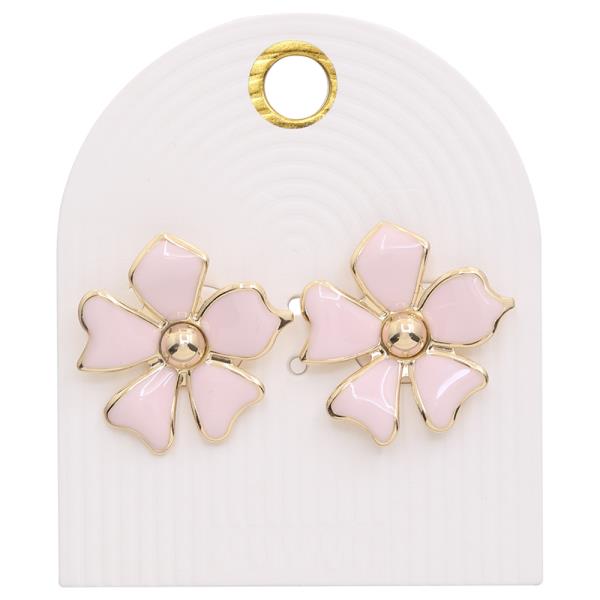 FLOWER COLOR METAL EARRING
