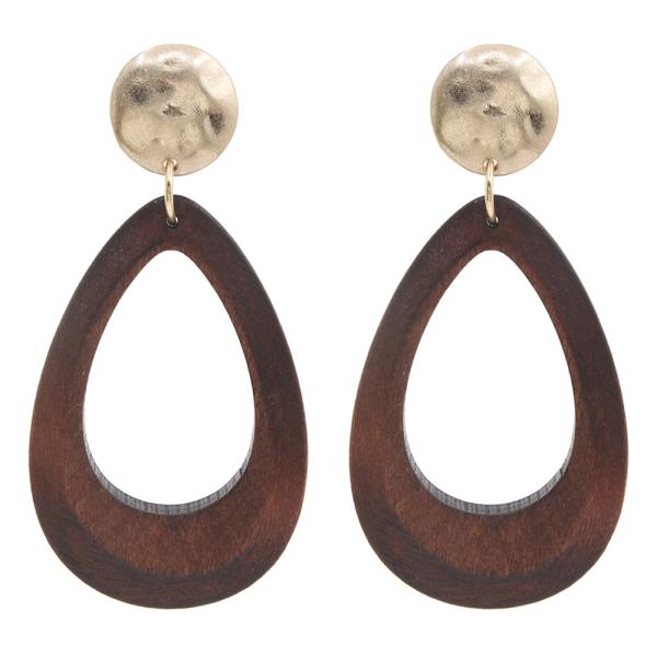 OPEN TEAR DROP SHAPE POST EARRING