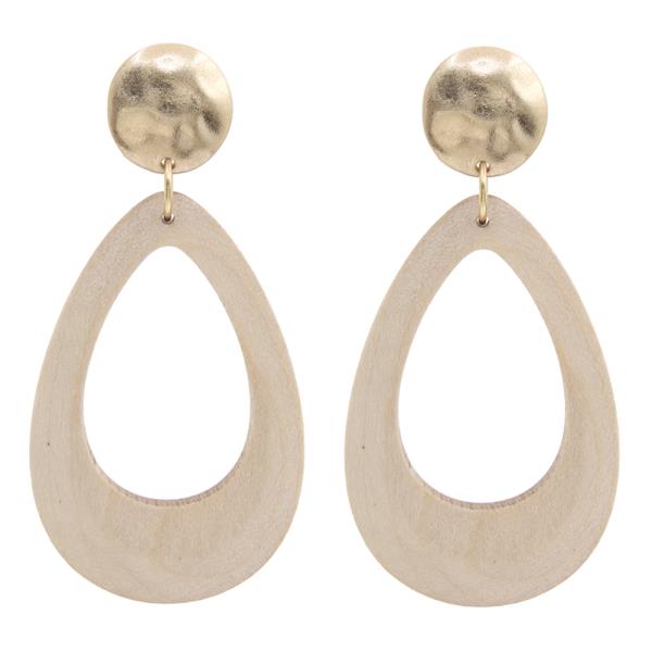 OPEN TEAR DROP SHAPE POST EARRING