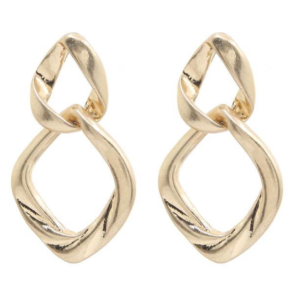 OPEN SHAPE DROP POST EARRING