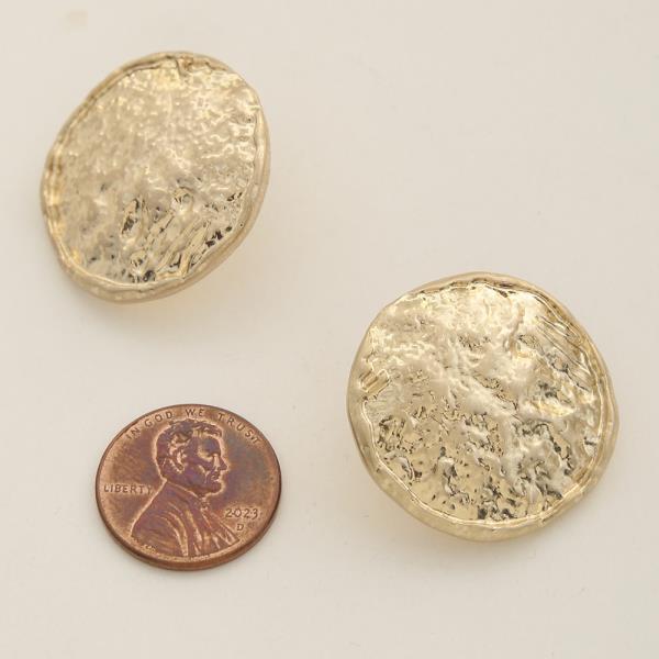 ROUND TEXTURED METAL EARRING
