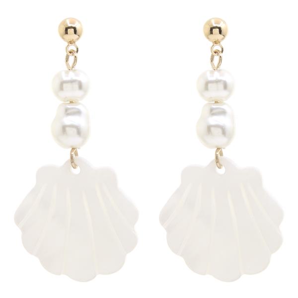 PEARL SHELL DANGLE DROP EARRING
