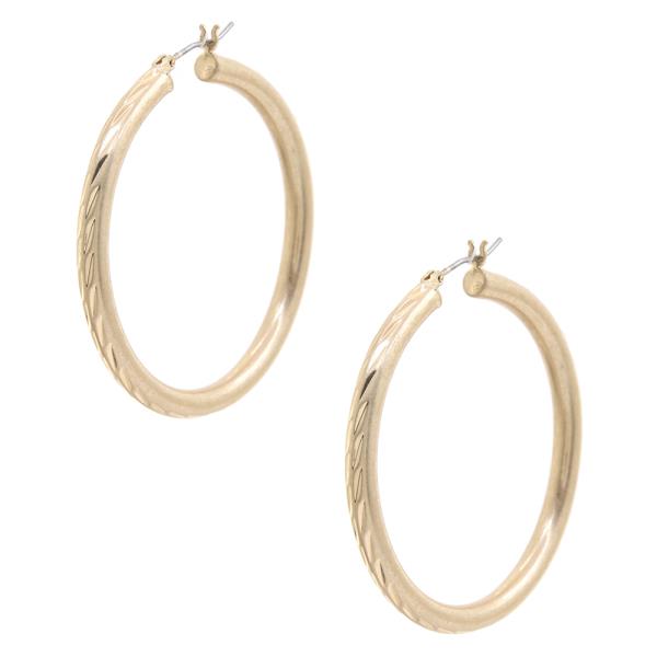 METAL BRASS OPEN HOOP EARRING