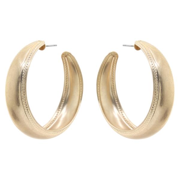 METAL BRASS ROUND HOOP EARRING