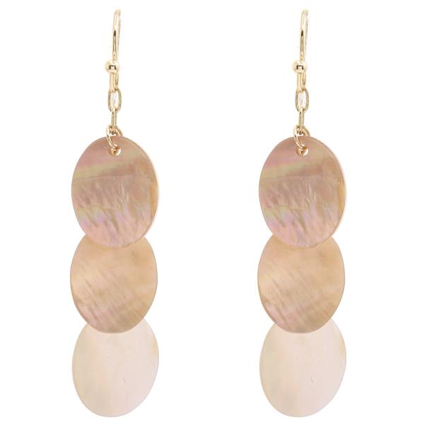 ROUND COLOR MIX DISC DROP EARRING