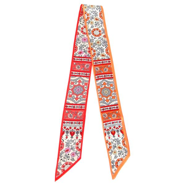 ALLOVER PRINT SKINNY SCARF