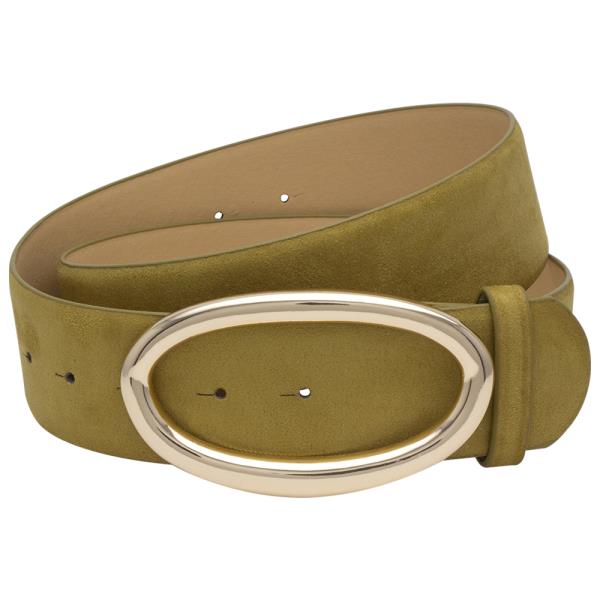 OVAL TEXTURED OPEN METAL BELT