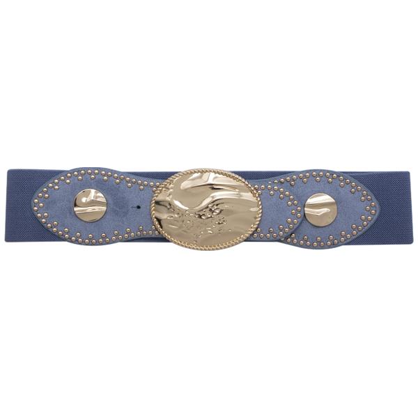 STUD OVAL METAL ELASTIC BELT