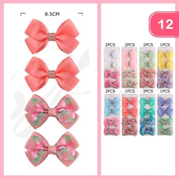 CUTE HAIR BOWS (12 UNITS)