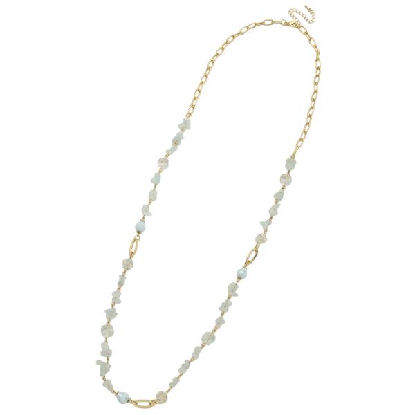 BEADED MIX LINK NECKLACE EARRING SET