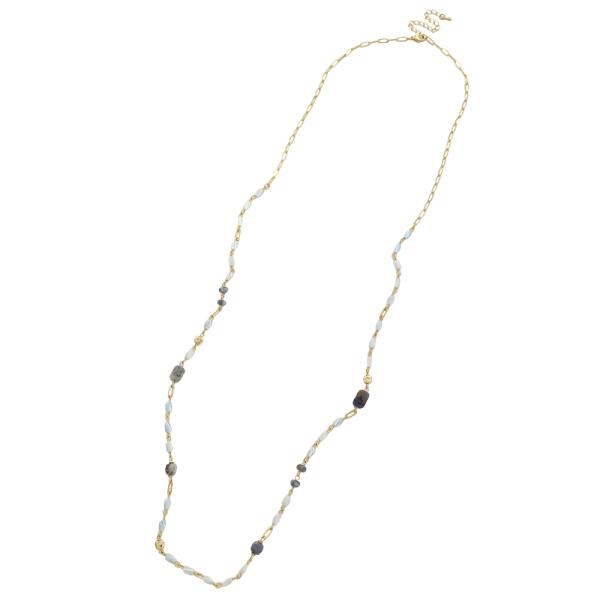 BEADED MINI MIX LINK NECKLACE EARRING SET