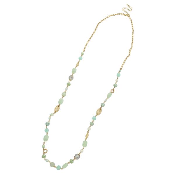 BEADED MIX NECKLACE EARRING SET