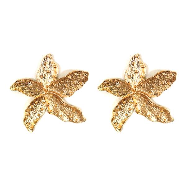 FLOWER SHAPE POST EARRING