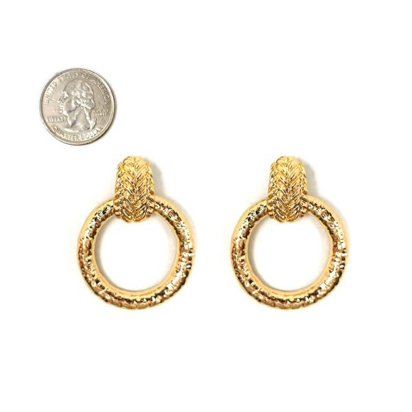 ROUND SHAPE  POST HOOP EARRINGS