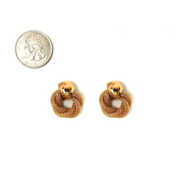 METAL CHAIN ROPE LIKE POST EARRINGS