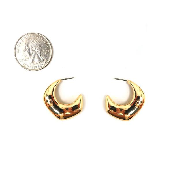 METAL POST HOOP EARRINGS