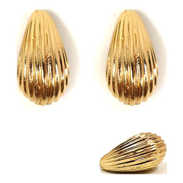 METAL WATER DROPS POST EARRINGS