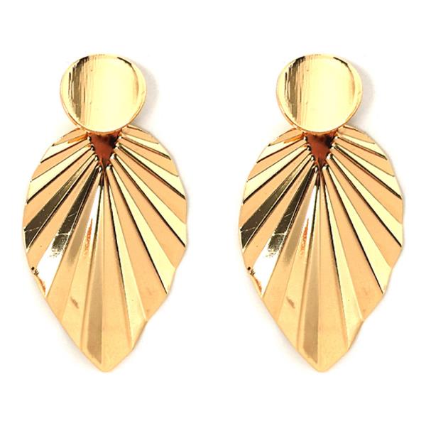 METAL FAN DANGLE EARRING