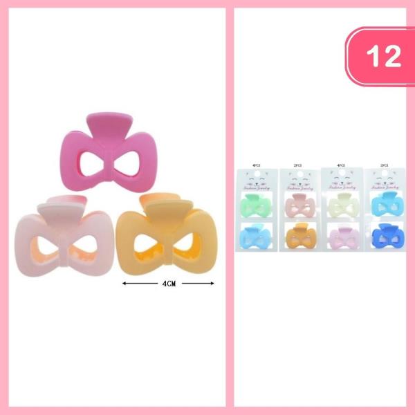 BOW HAIR CLAW CLIP (12 UNITS)