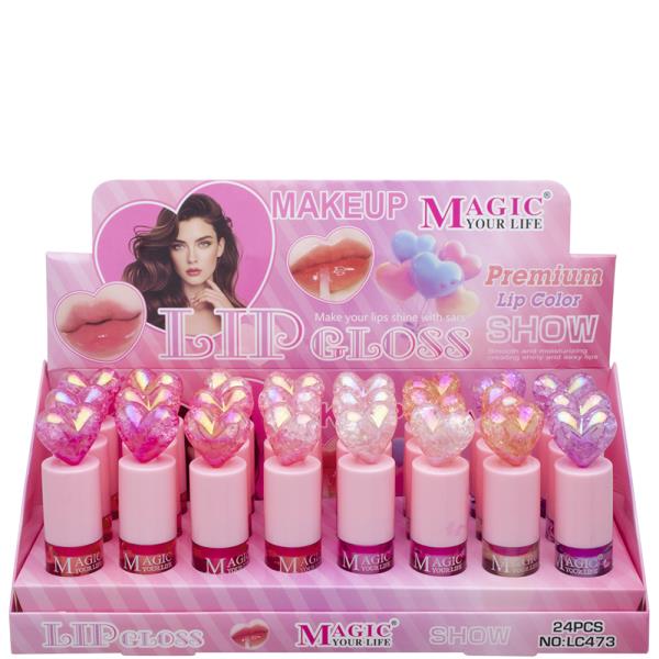 MAGIC YOUR LIFE HEART LIP GLOSS (24 UNITS)
