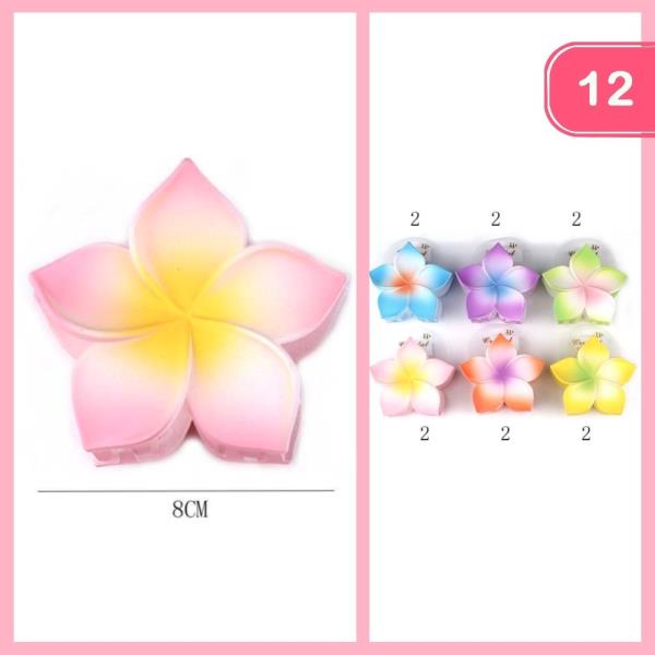 FLOWER HAIR CLAW CLIP (12 UNITS)