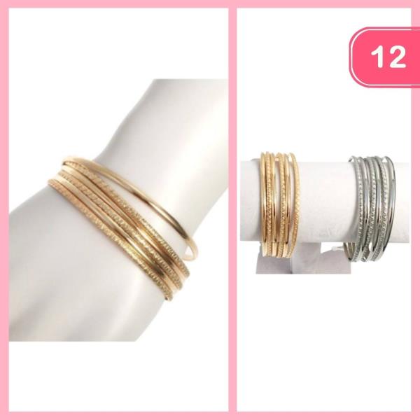BANGLE BRACELETS (12 UNITS)