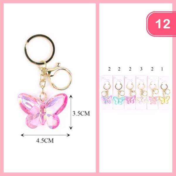 BUTTERFLY KEYCHAIN (12 UNITS)
