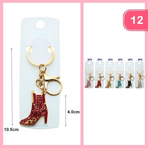 RHINESTONE HEEL KEYCHAIN (12 UNITS)