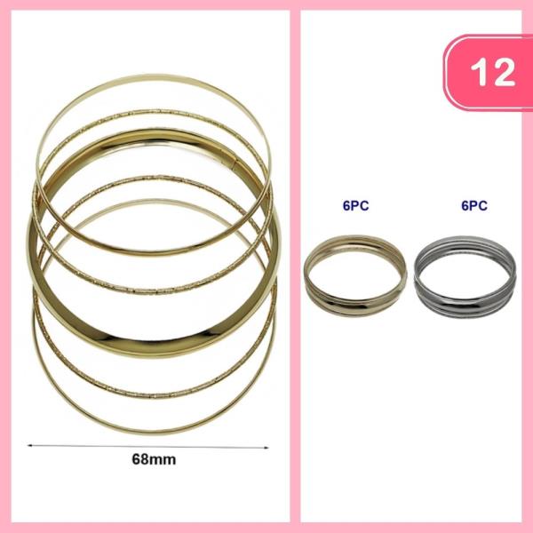 BANGLE BRACELETS (12 UNITS)