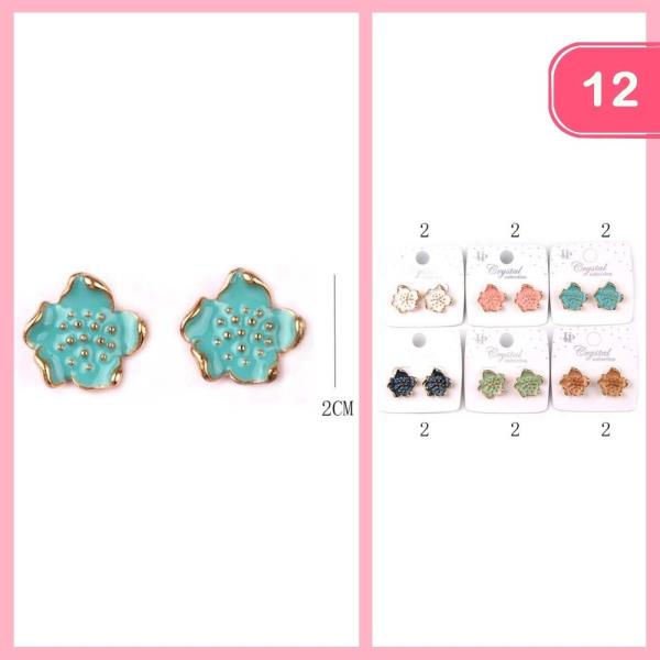 FLOWER POST EARRING (12 UNITS)