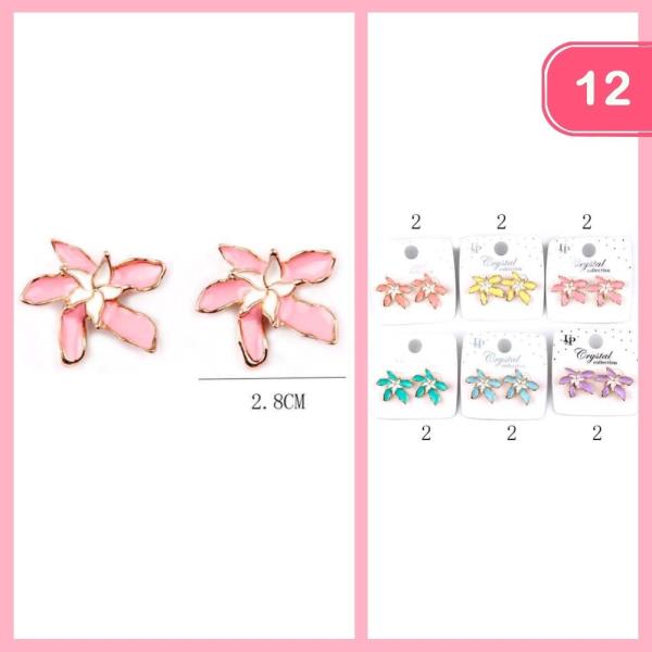 FLOWER POST EARRING (12 UNITS)