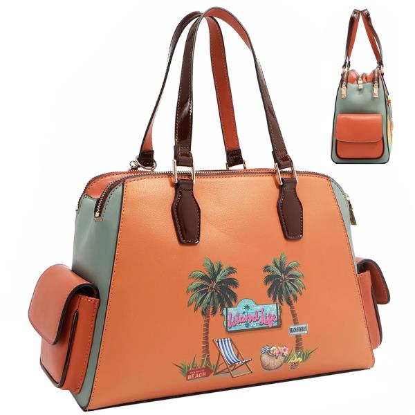 NICOLE LEE SUN AND SAND TOTE HANDBAG