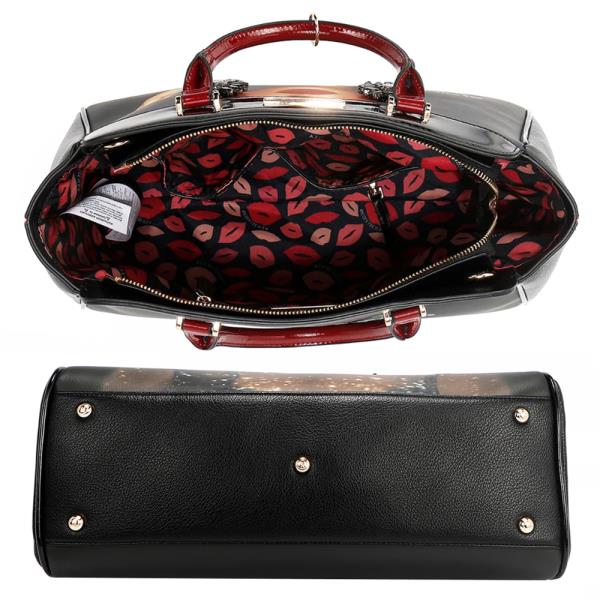 NICOLE LEE SAMANTHA LA BELLEZA WIDE SATCHEL BAG