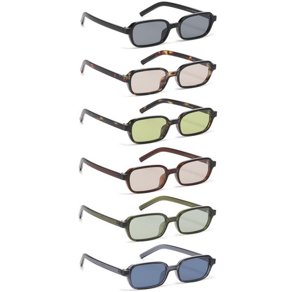 COLORED LENS SQUARE SUNGLASSES 1DZ
