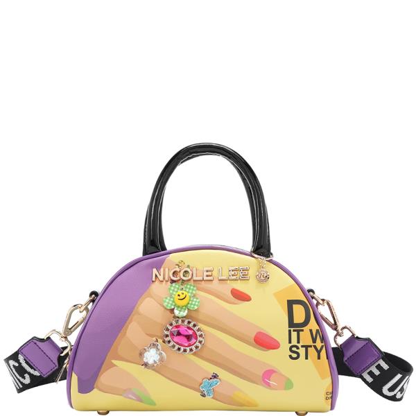 NICOLE LEE NAIL POLISH MINI DOME SATCHEL BAG