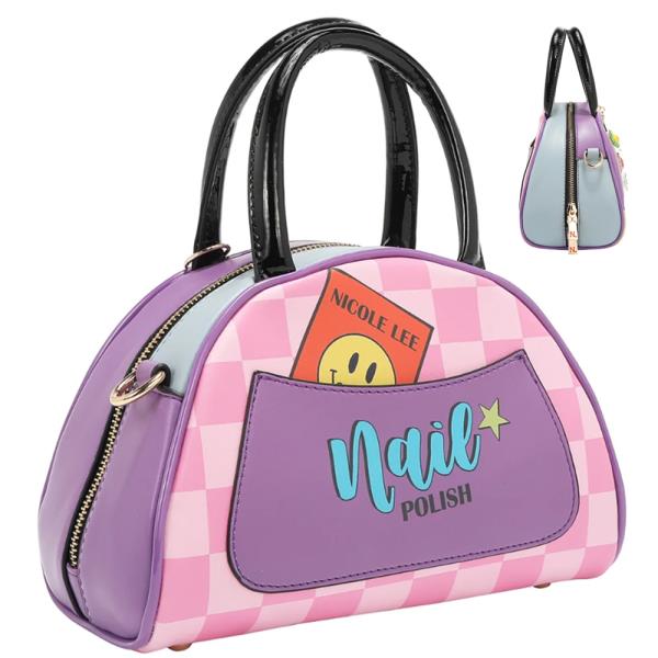 NICOLE LEE NAIL POLISH MINI DOME SATCHEL BAG