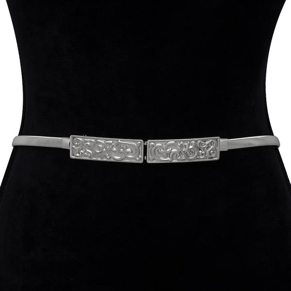 ENGRAVED DESIGN METAL ELASTIC BELT