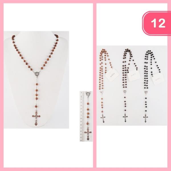 WOODEN ROSARY (12 UNITS)
