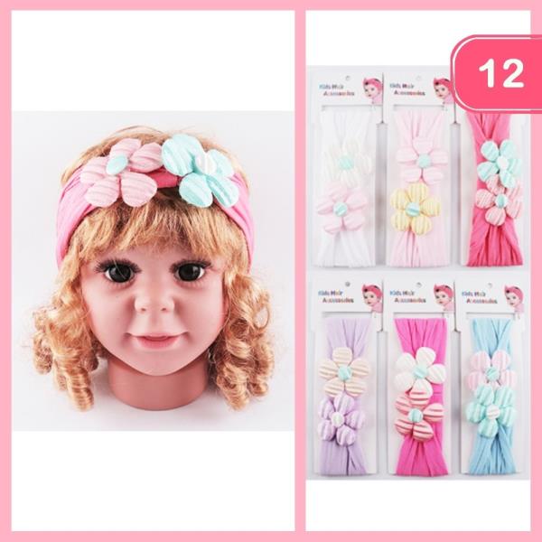 KIDS FLOWER HEADBAND (12 UNITS)