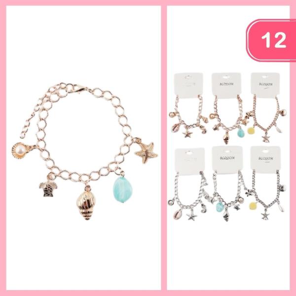 SEA LIFE CHARM BRACELET (12 UNITS)