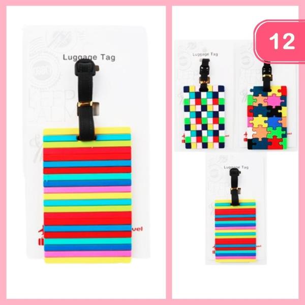 COLORFUL LUGGAGE TAG (12 UNITS)
