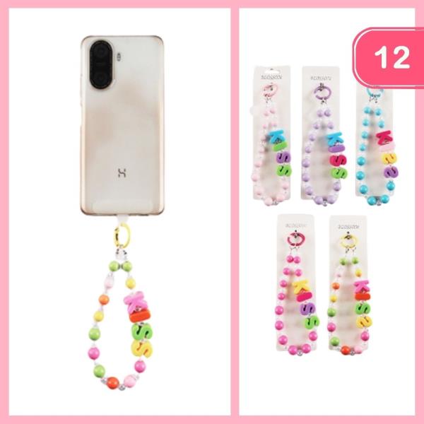 BEADED PHONE LANYARD (12 UNITS)