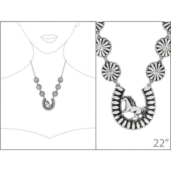WESTERN CHUNKY HORSE SHOE NECKLACE
