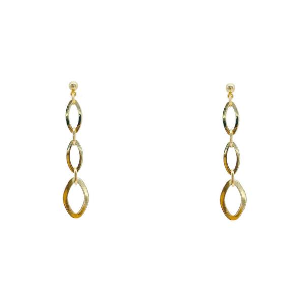 METAL LINK LINEAR DROP EARRING