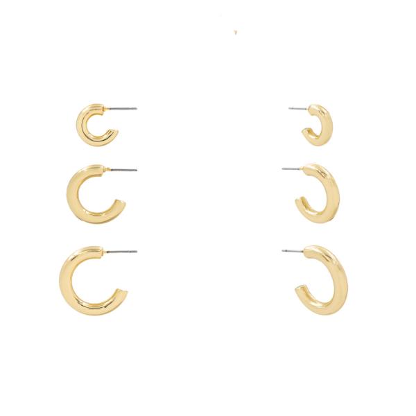 METAL MINI HOOP EARRING SET