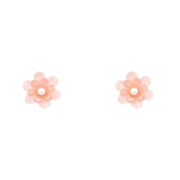 RESIN FLOWER STUD EARRING