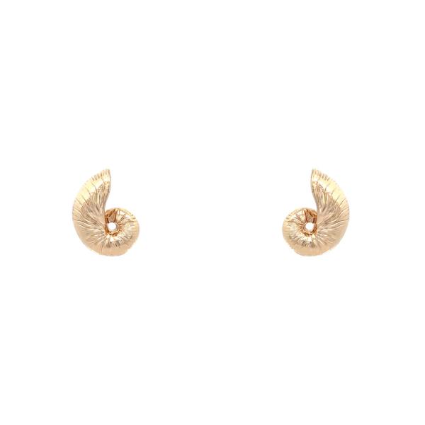 METAL SHELL STUD EARRING
