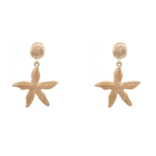 METAL STARFISH DANGLE EARRING