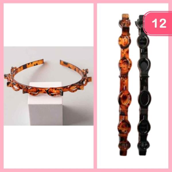 FISH CLIPS HEADBAND (12 UNITS)