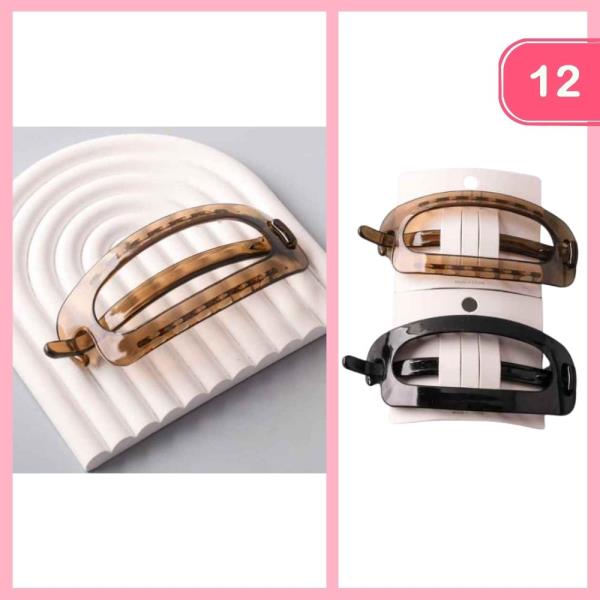 CURVED OVAL BUN HOLDER CLIP (12 UNITS)